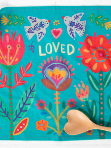 Cotton Dish Towel - Loved