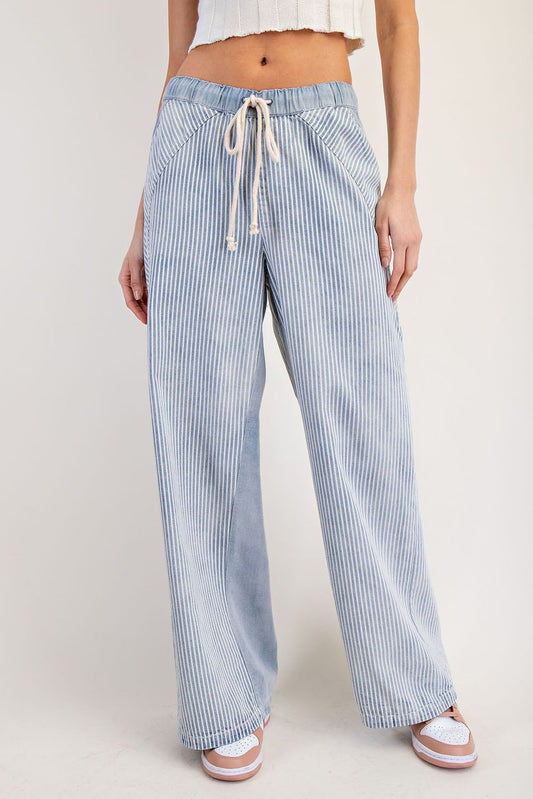 Blake Mineral Washed Striped Drawstring Pants