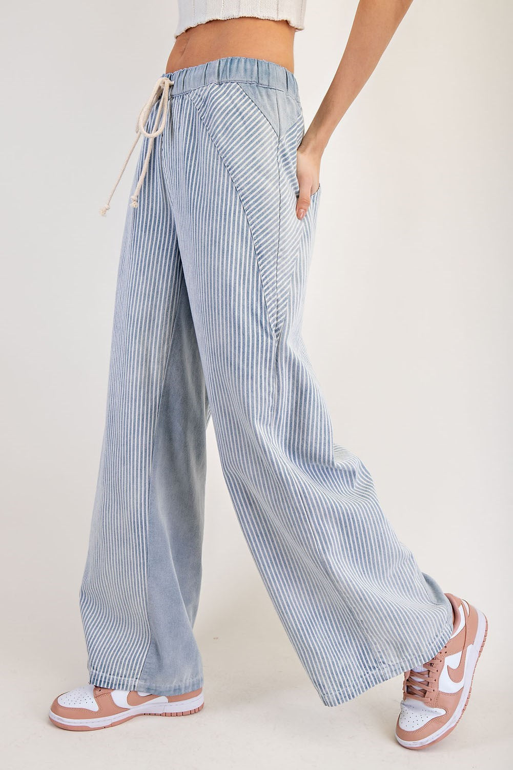 Blake Mineral Washed Striped Drawstring Pants