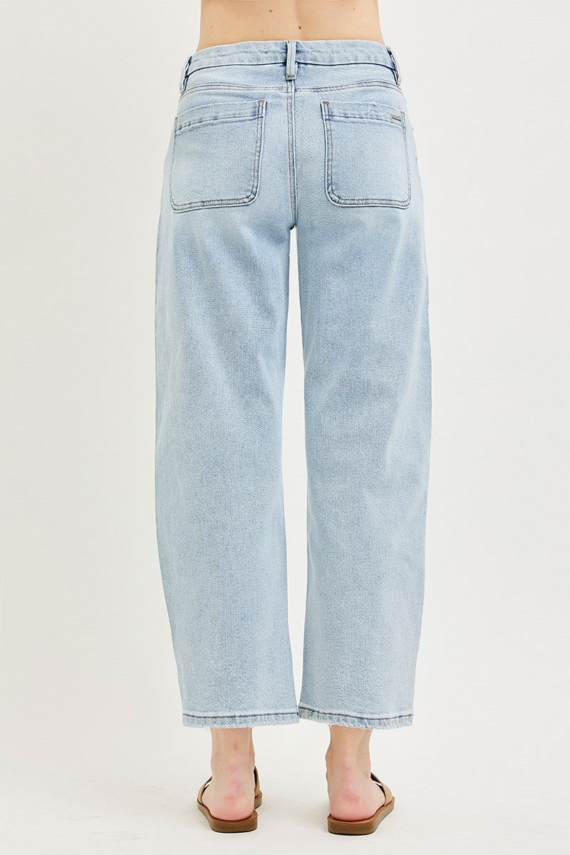 Kenni SLOUCHY CROP BARREL JEANS-Light