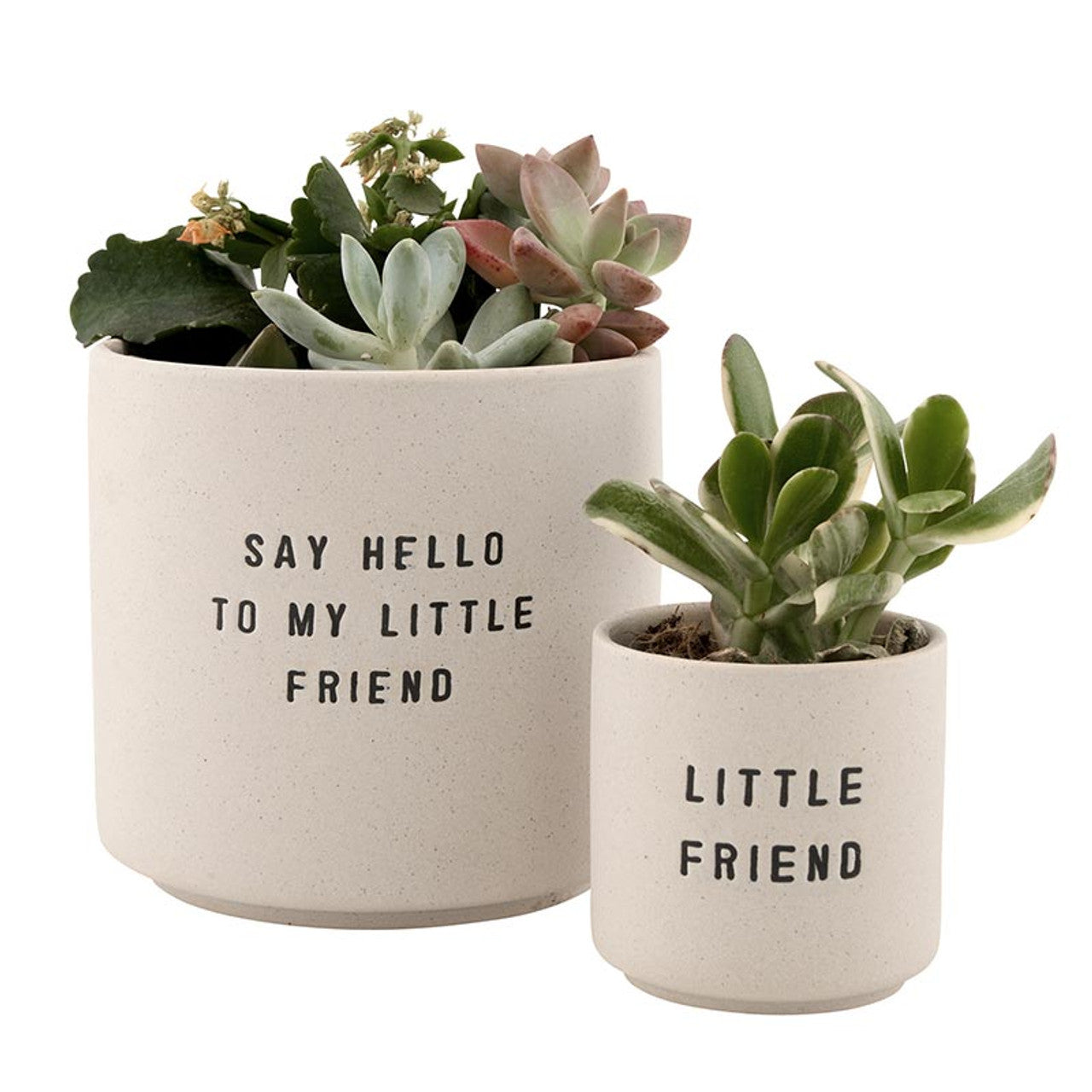 Friend Ceramic Planting Pots - Set of 2