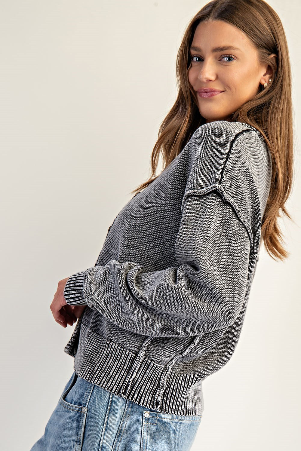 Hayden Long Sleeve Button Front Cardigan