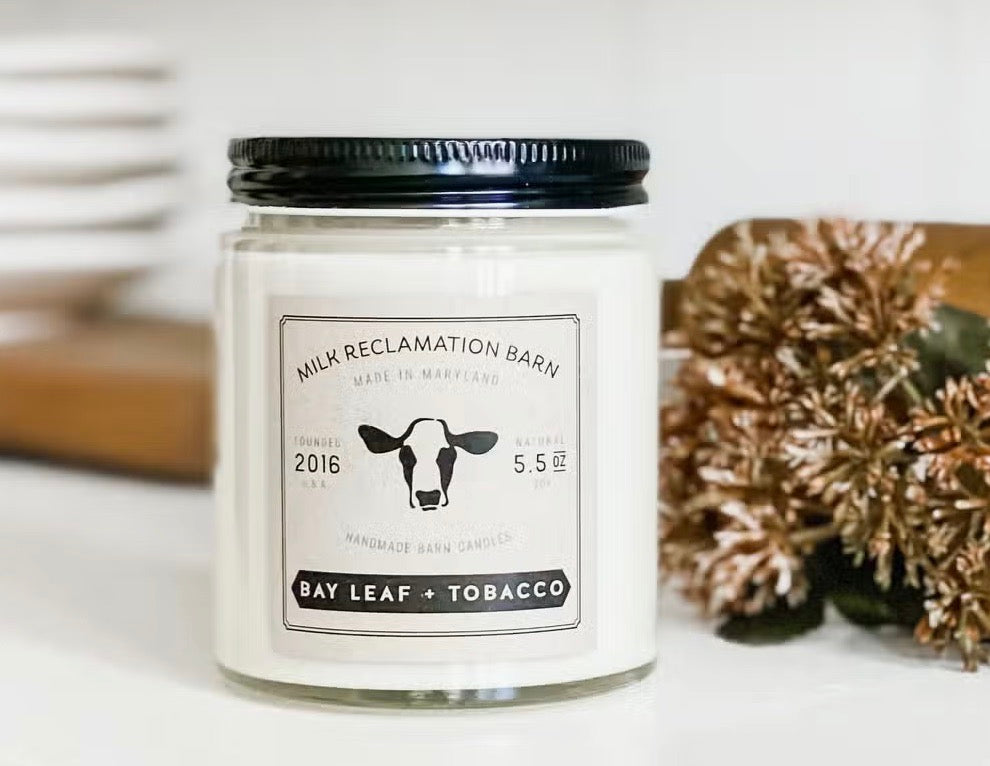 Milk Barn Jar Candle-Bay Leaf & Tobacco