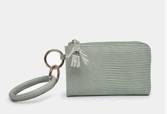 Live Lizard Bangle Wristlet-Gray