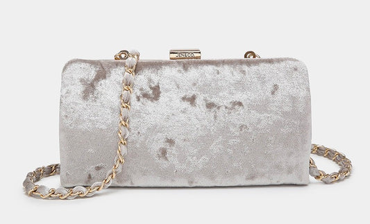 Sue Velvet Wallet Pouch Crossbody-White