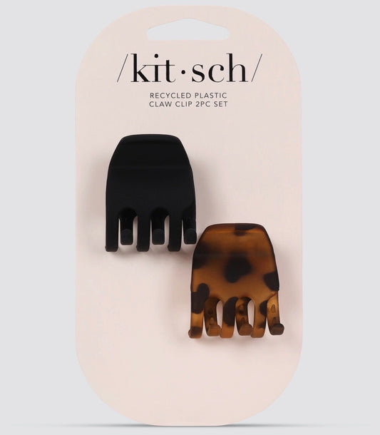 Eco-Friendly Medium Claw Clips 2pc set - Black