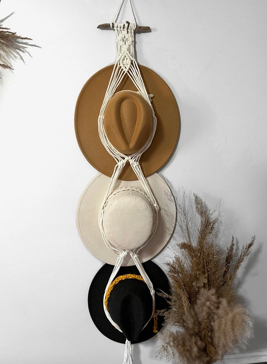 Triple hat hanger Ivory, Small branch