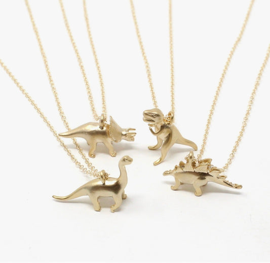 Dino Necklace Brontosaurus-Gold