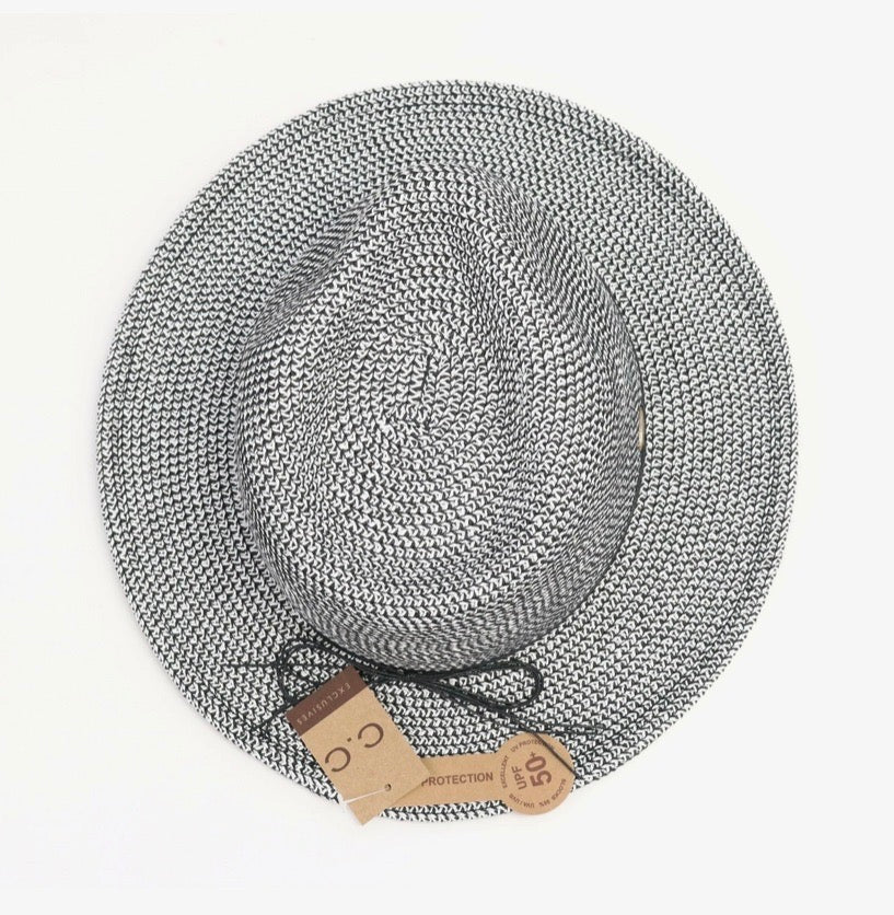 Two Toned Panama Hat Shimmer