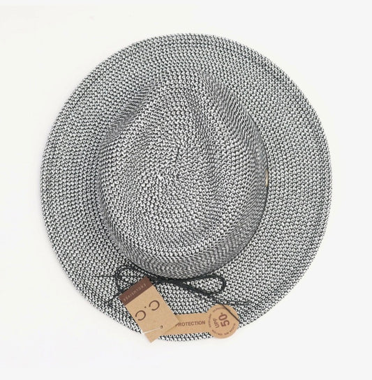Two Toned Panama Hat Shimmer