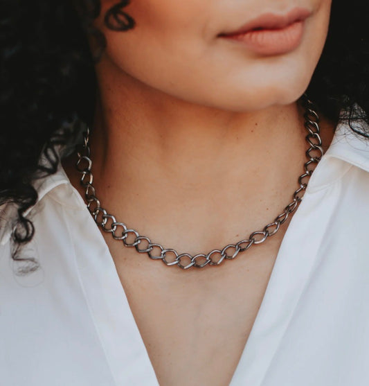 Gunmetal Chain Necklace