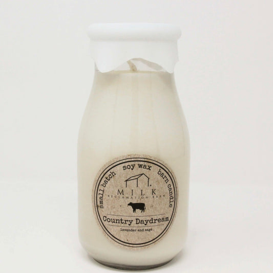 Milk Bottle Candle - Country Daydream (Lavender Sage)