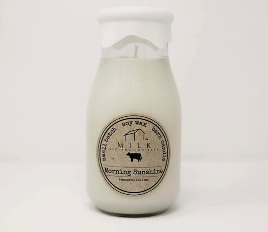 Milk Bottle Candle Morning Sunshine