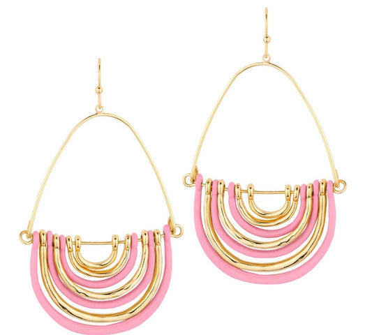 York Pink Dangle Earrings