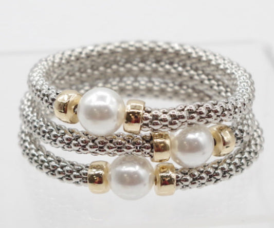 Kane Silver Pearl Bracelet