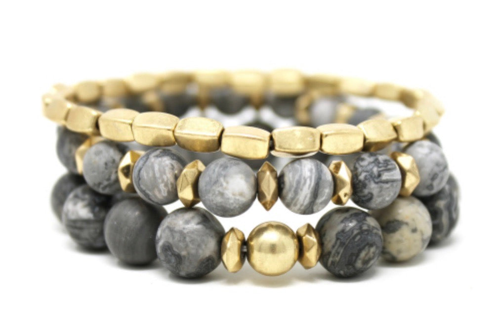 Gia Gold Labradorite Bracelet