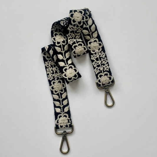 Madeline Parks-Black and White Adjustable Purse Strap