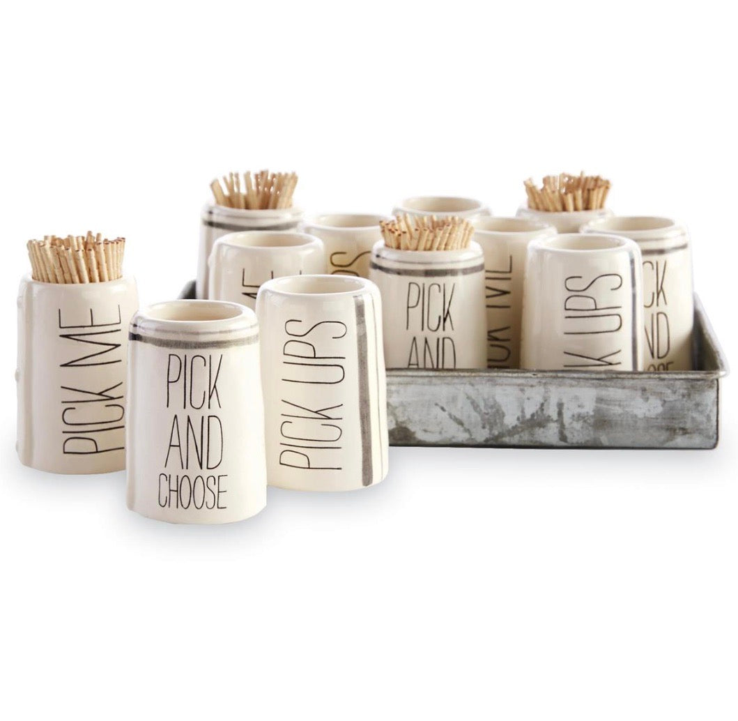 Mud Pie-BISTRO TOOTHPICK HOLDERS