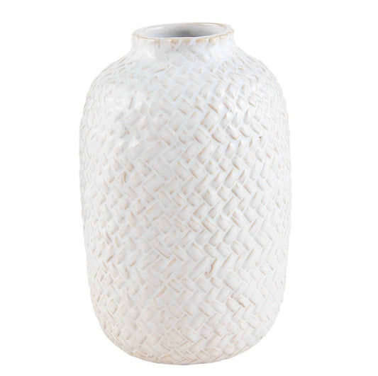 Mud Pie-Large Stoneware Textured Bud Vase