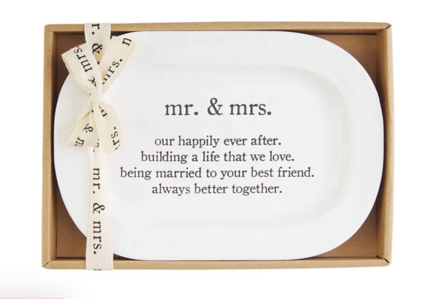 Mud Pie-Mr & Mrs Sentiment Plate