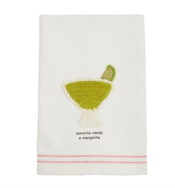 Mud Pie-MARGARITA FIESTA CROCHET TOWEL