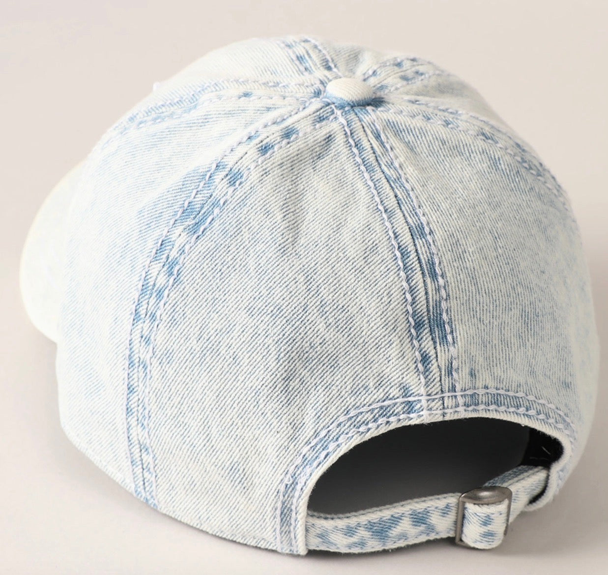 American Flag Patch Denim Baseball Cap