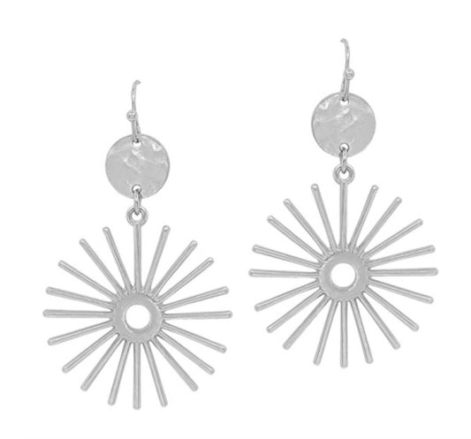 Sun Silver Earrings