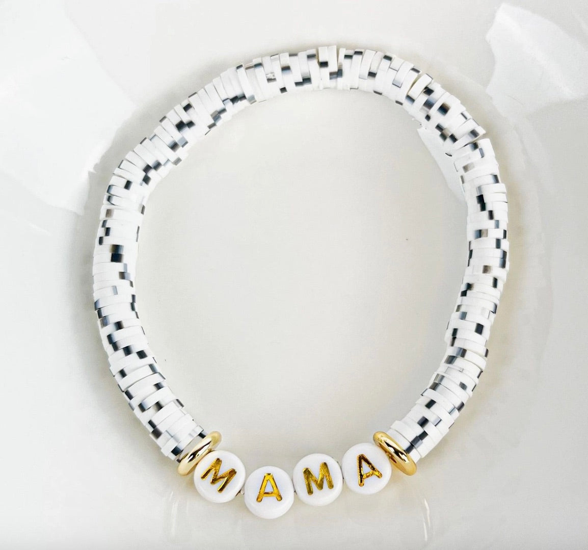 Heishi Small 6mm Color Pop Bracelets "Mama"