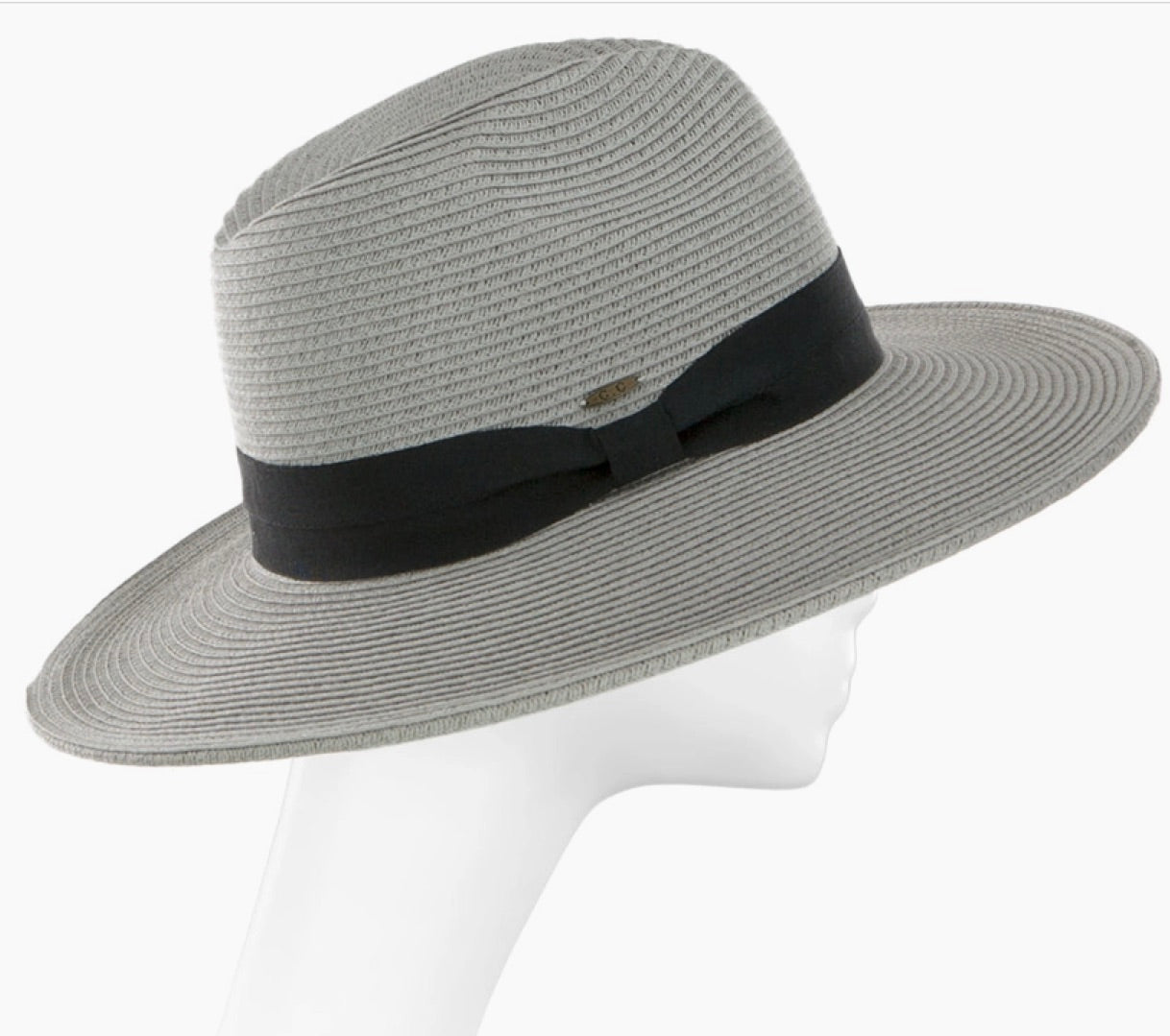 Spring Brim Hat-Nat/Coral-Gray/Blk