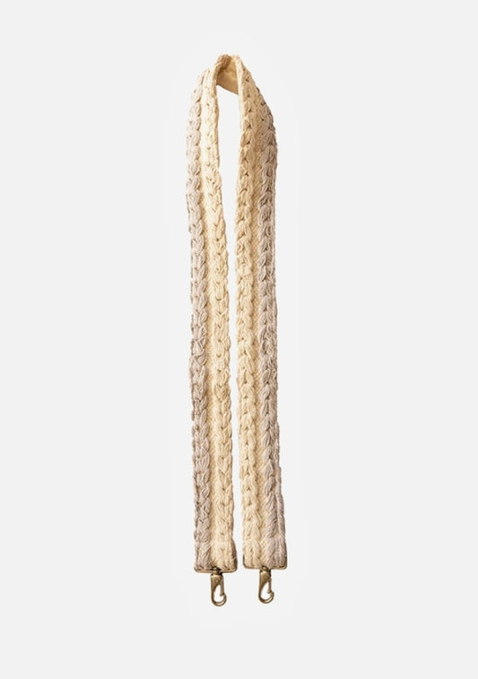 Cotton Guitar Strap-Beige/Gray