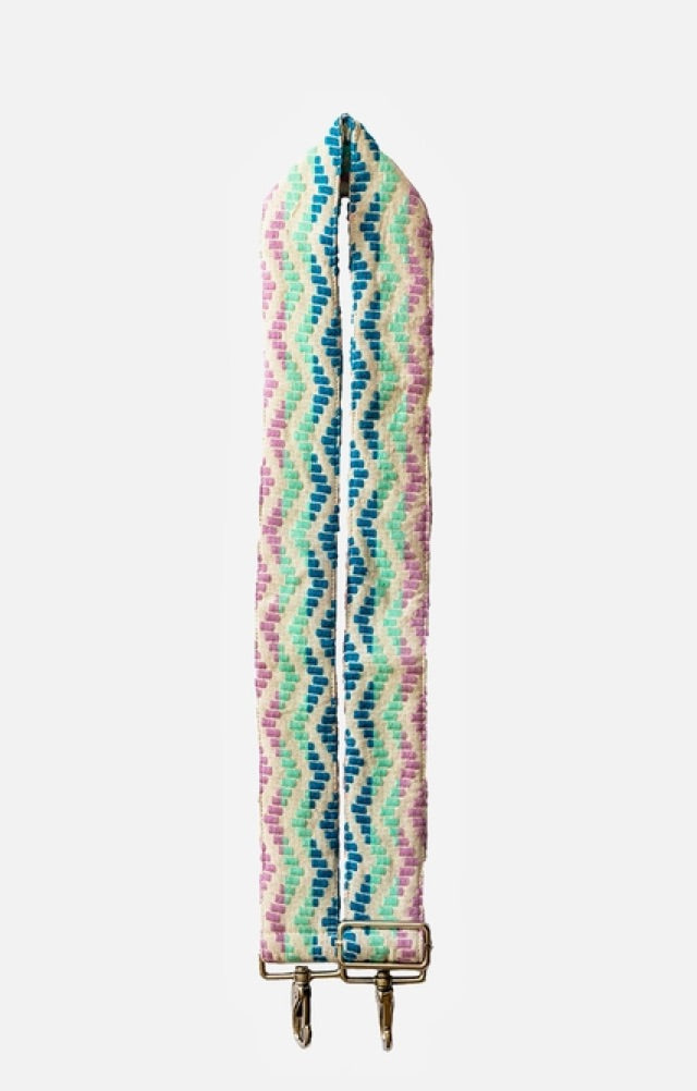 Cotton Guitar Strap-Blue/Purple
