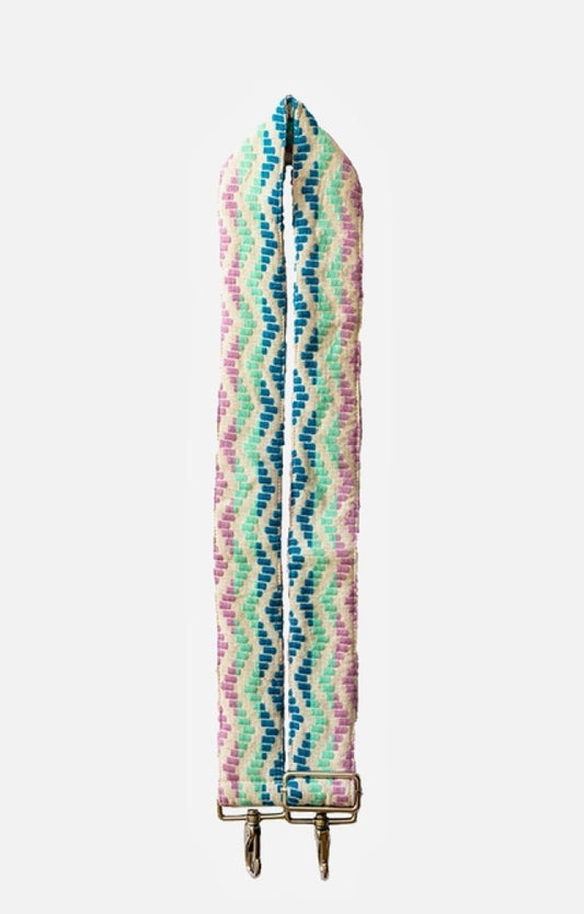 Cotton Guitar Strap-Blue/Purple