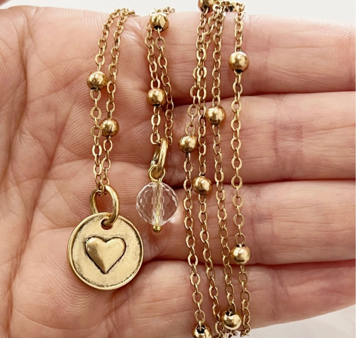 Katia Designs-Be You | Heart | Dainty Gold