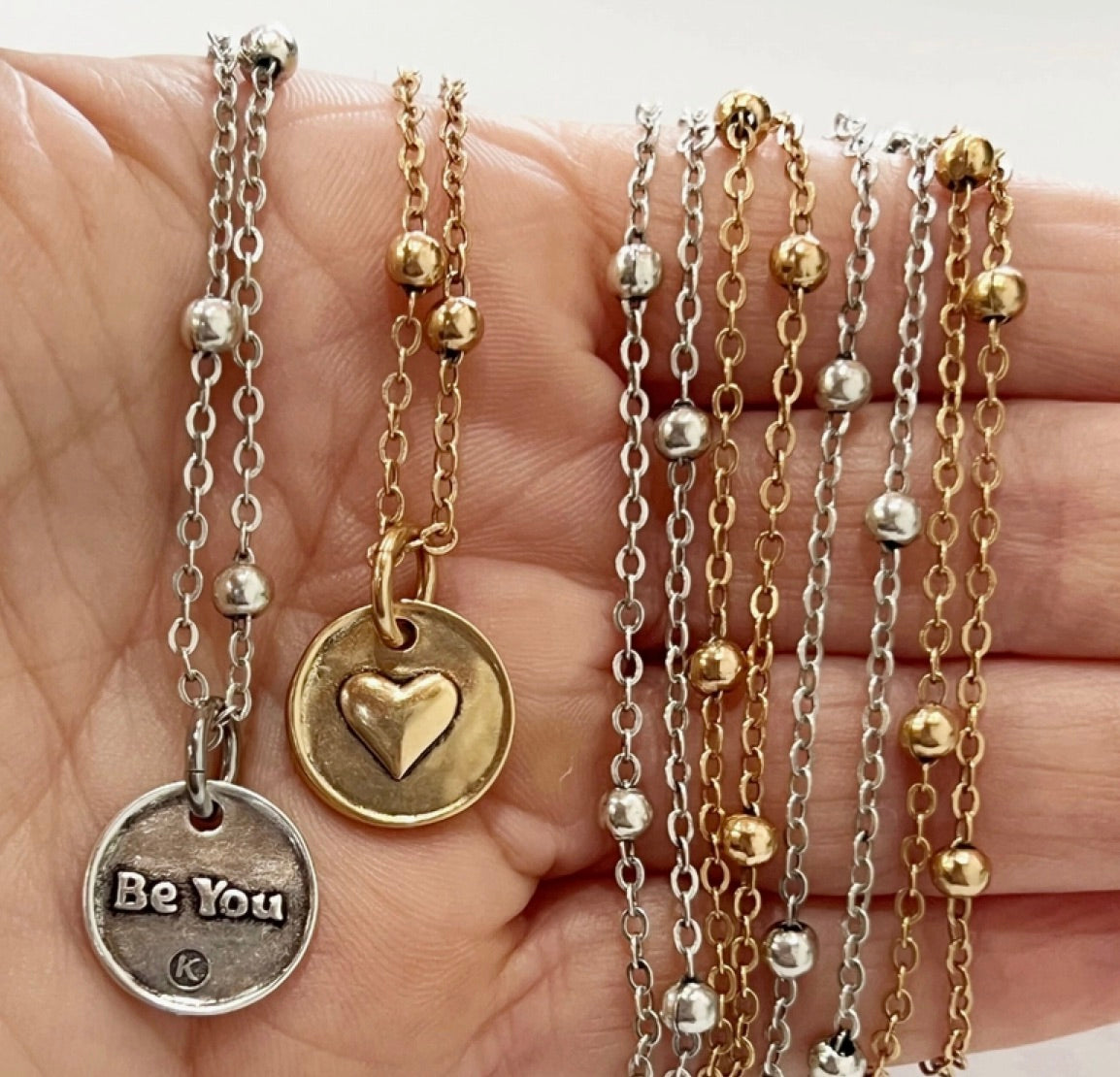 Katia Designs-Be You | Heart | Dainty Gold