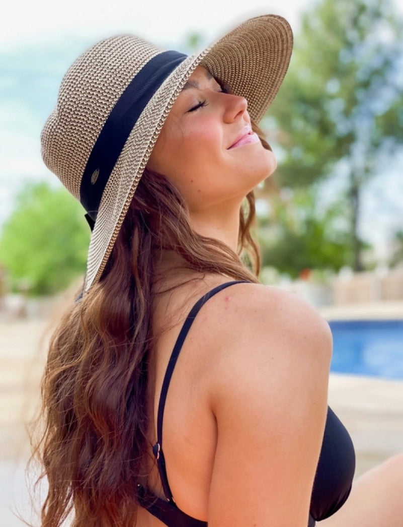 Brim Hat-Multi Beige