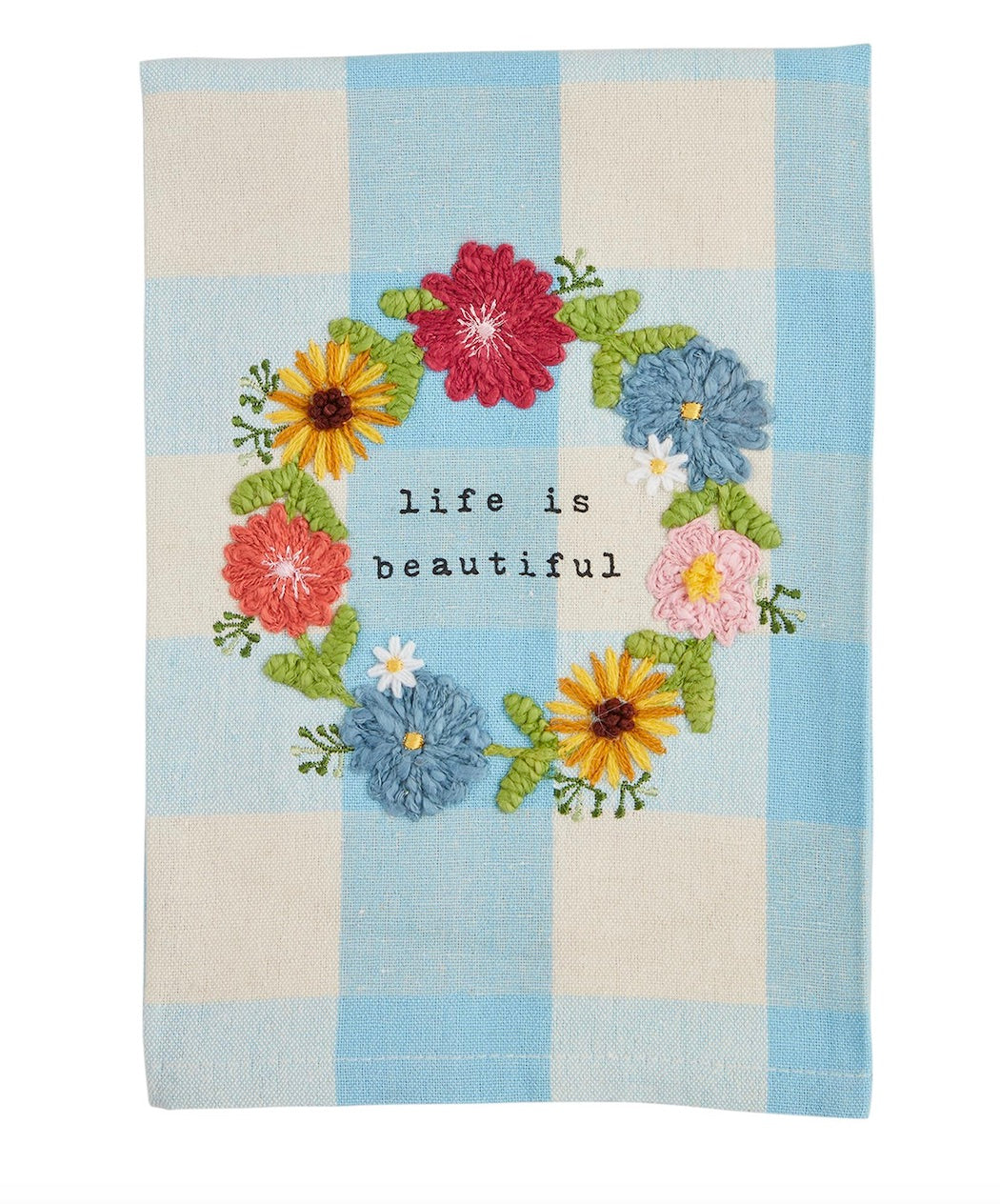 Life is Beautiful Gingham Towel