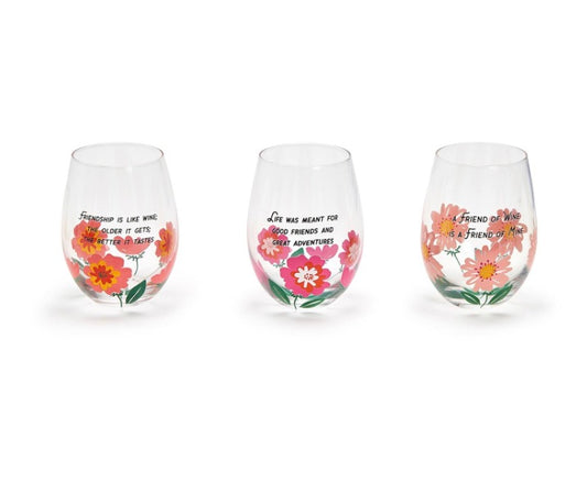 Cheers to Friendship Wine Glass with Bracelet