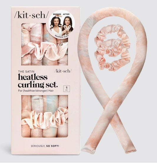 Satin Heatless Curling Set - Sunset Tie Dye
