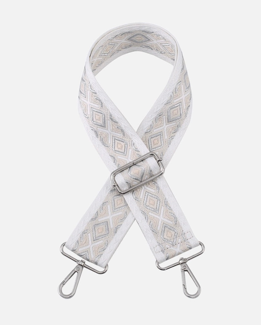 Stpdia Diamond Guitar Strap-Gray/White/Tan