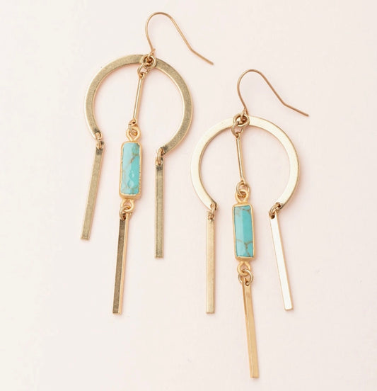 Dream Stone Earring - Turquoise/Gold