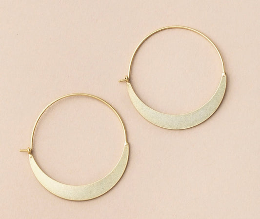 Refined Earring Collection - Crescent Hoop/Gold Vermeil