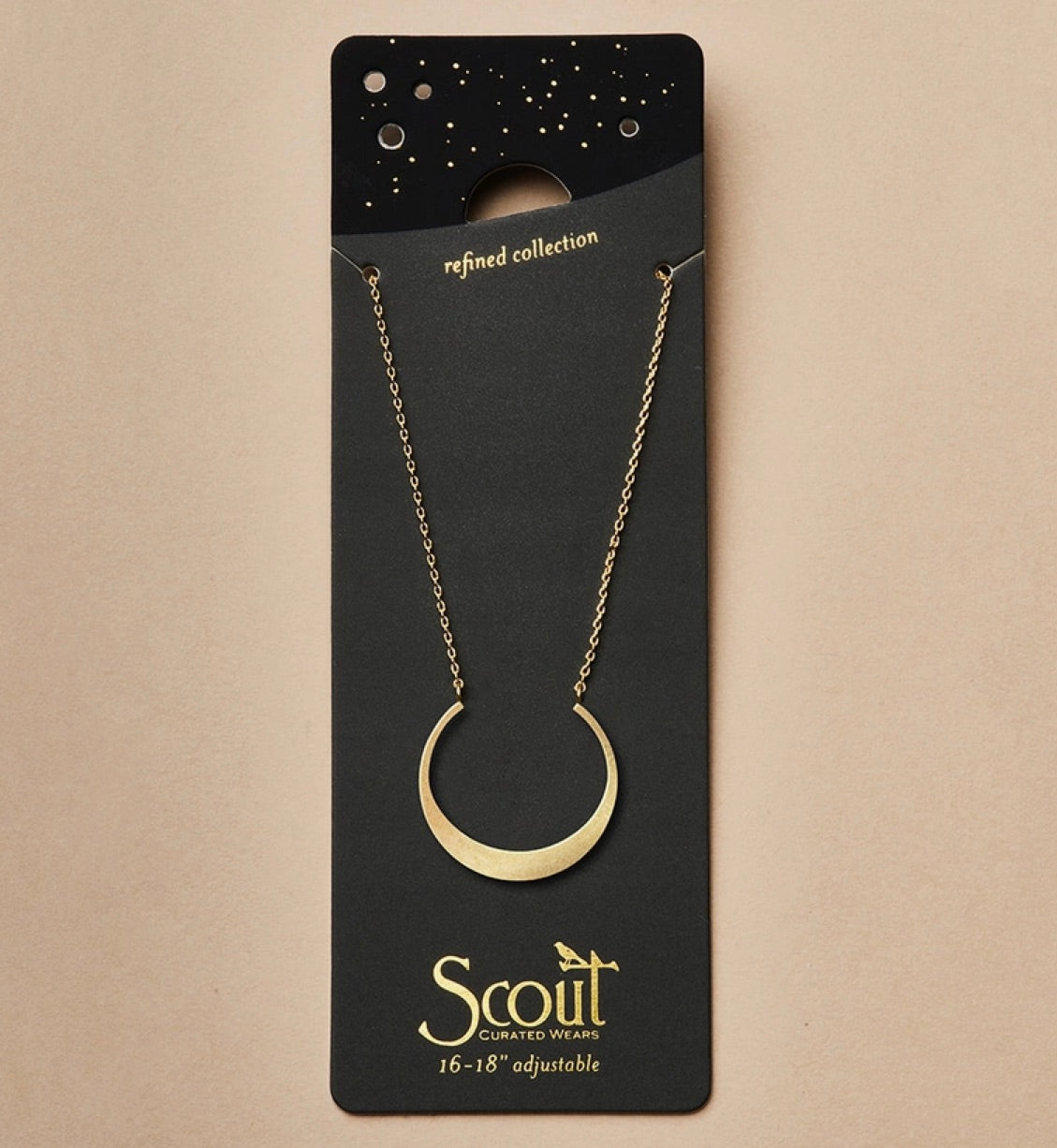 Refined Necklace Collection - Crescent/Gold