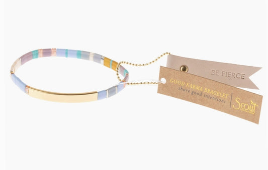 Good Karma Miyuki Bracelet | Be Fierce - Lavender/Gold