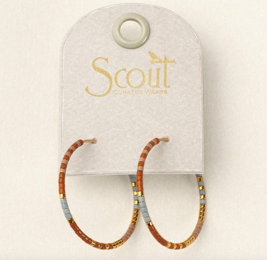 Chromacolor Miyuki Small Hoop - Desert Multi/Gold