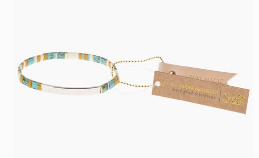 Good Karma Miyuki Bracelet | Pure Magic - Turquoise/Silver