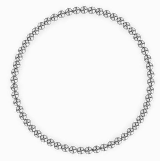 Kylar Mack-3mm Silver Ball Bracelet