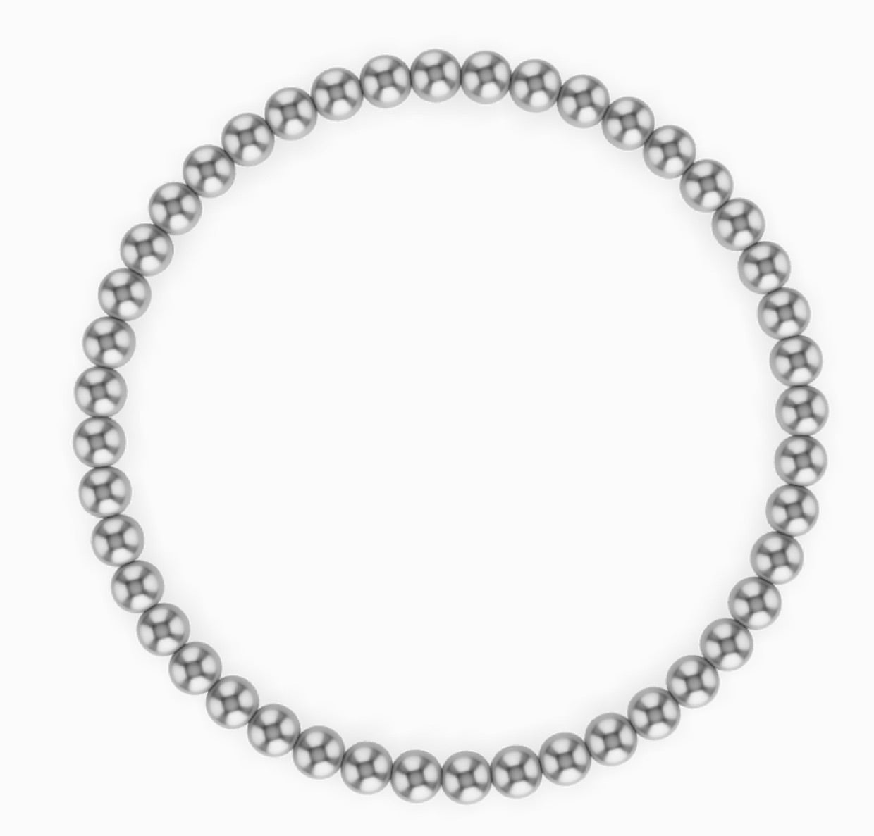 Kylar Mack-4mm Silver Ball Bracelet