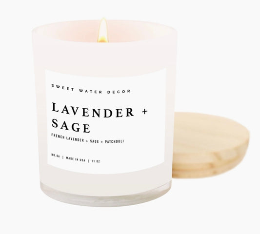 Lavender and Sage 11 oz Soy Candle