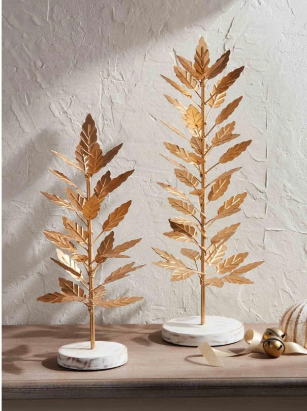 Mud Pie-LARGE GOLD METAL LEAF TREE