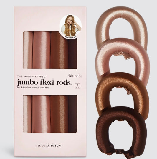 Satin Jumbo Flexi Rods 4 Pcs- Rosewood